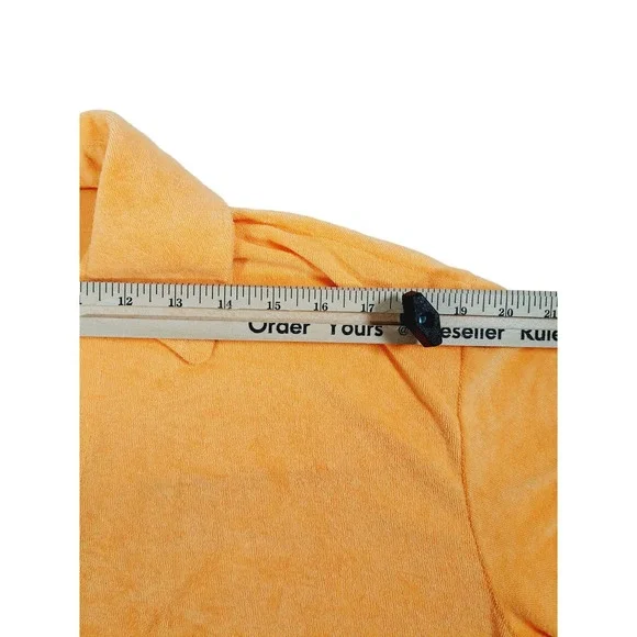 Show Me Your MuMu Women's Parker Button Down Orange Terry Size Small - Picture 8 of 9